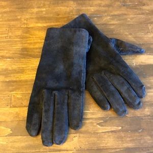 Brown Suede Leather Gloves